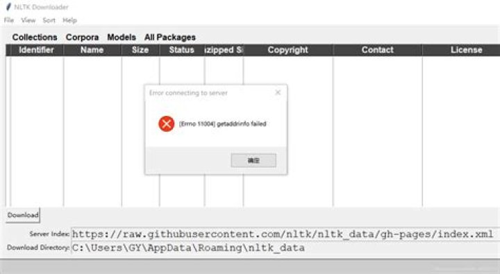 [Errno 11004] getaddrinfo failed ·