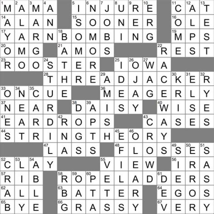 LA Times Three, so they say Crossword Clue Answers with 5 letters